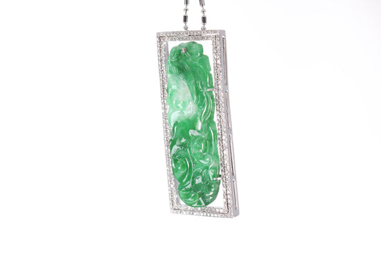 Jadeite Floral Garden Pendant