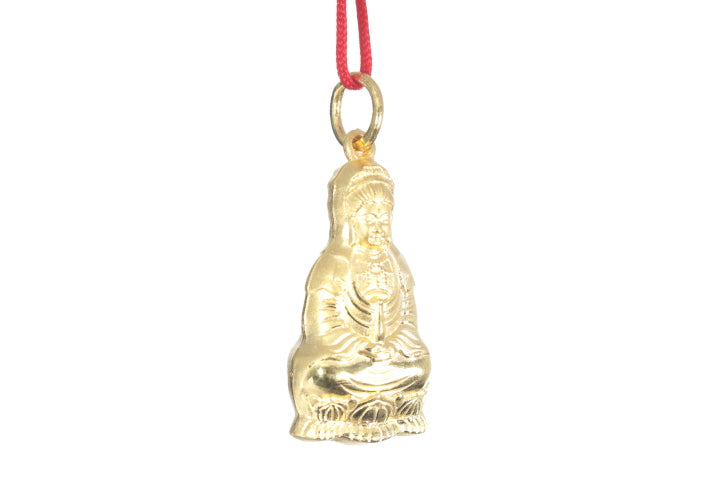 24K Gold 3D Guan Yin Pendant