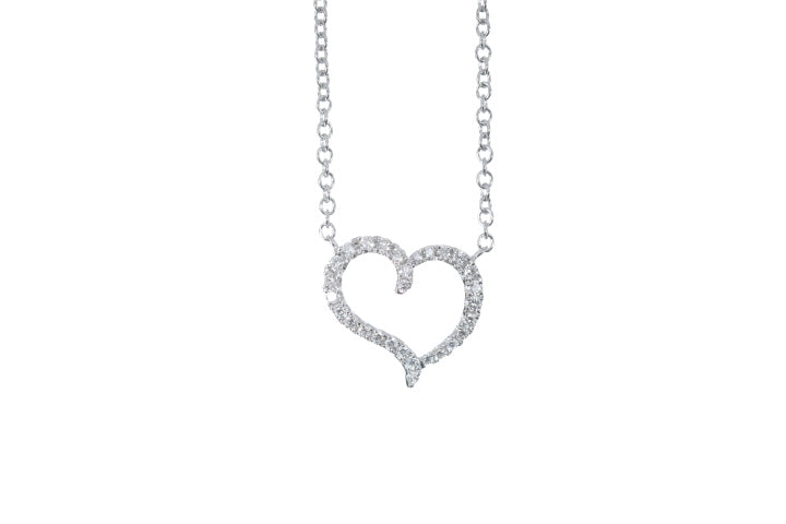 Open Heart Diamond Pendant