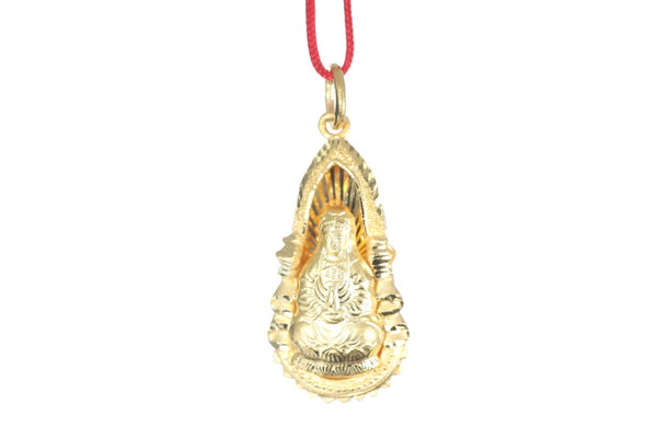 24K Gold Guan Yin Pendant