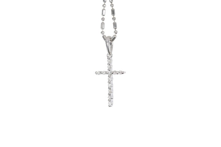 Load image into Gallery viewer, Small Floating Diamond Cross Pendant

