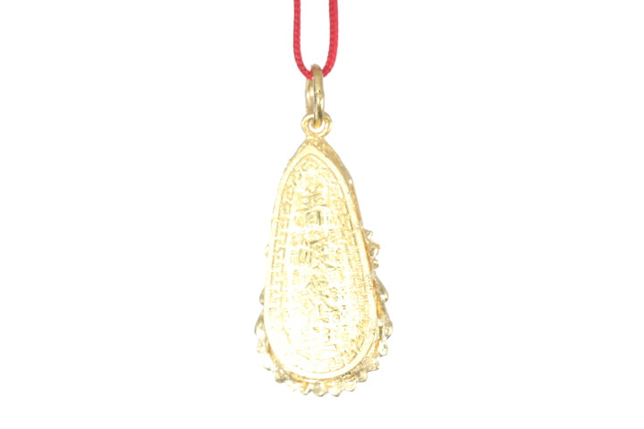 24K Gold Guan Yin Pendant