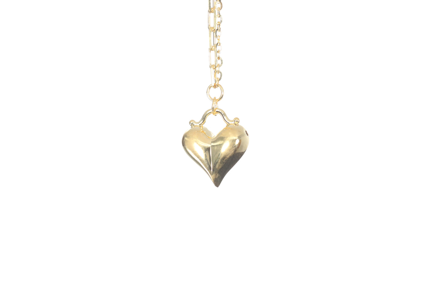 24K Gold Heart Necklace