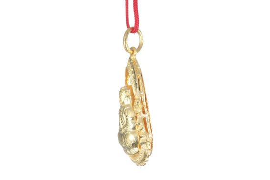 24K Gold Guan Yin Pendant