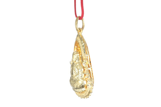 24K Gold Guan Yin Pendant