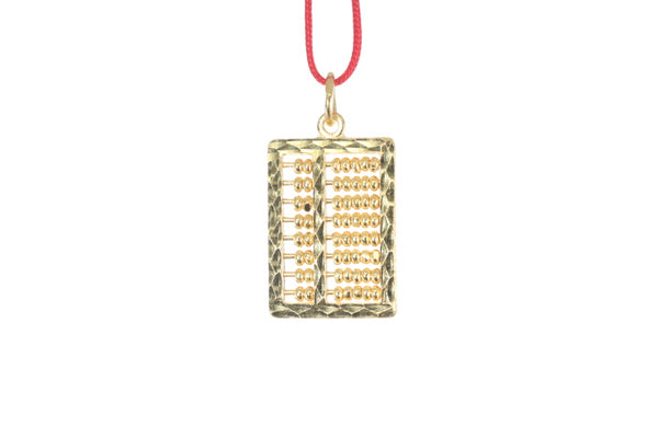 24K Gold Abacus Pendant
