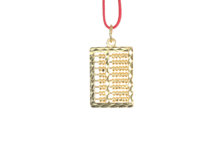 24K Gold Abacus Pendant