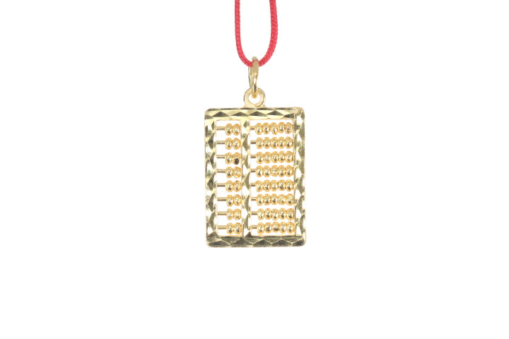 24K Gold Abacus Pendant