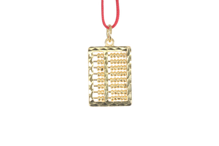 24K Gold Abacus Pendant