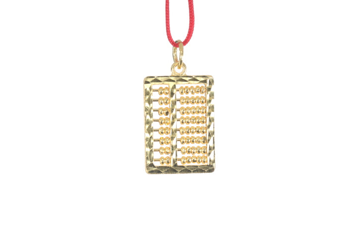 24K Gold Abacus Pendant