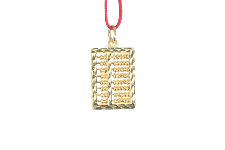 24K Gold Abacus Pendant