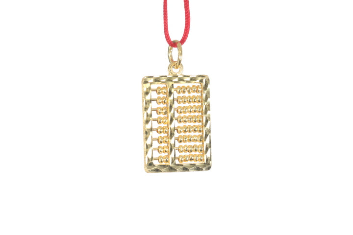 24K Gold Abacus Pendant