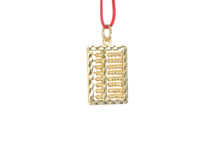 24K Gold Abacus Pendant