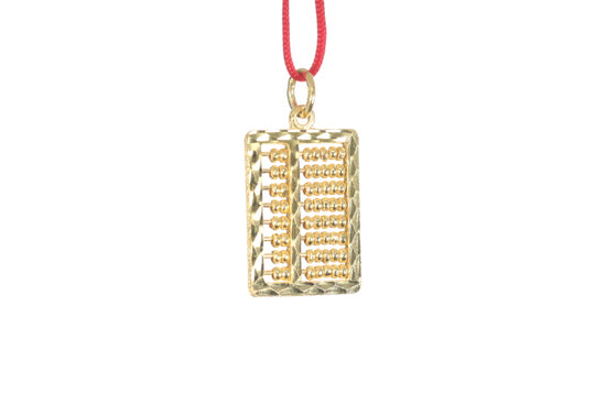 24K Gold Abacus Pendant
