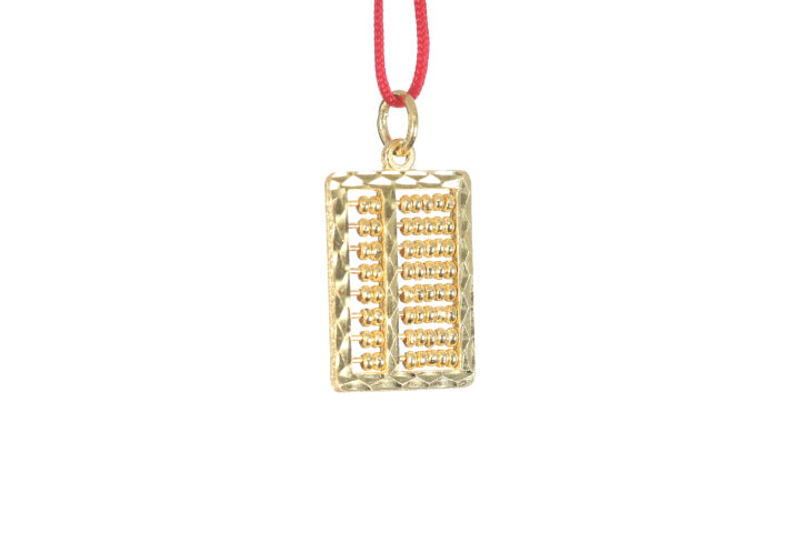 24K Gold Abacus Pendant