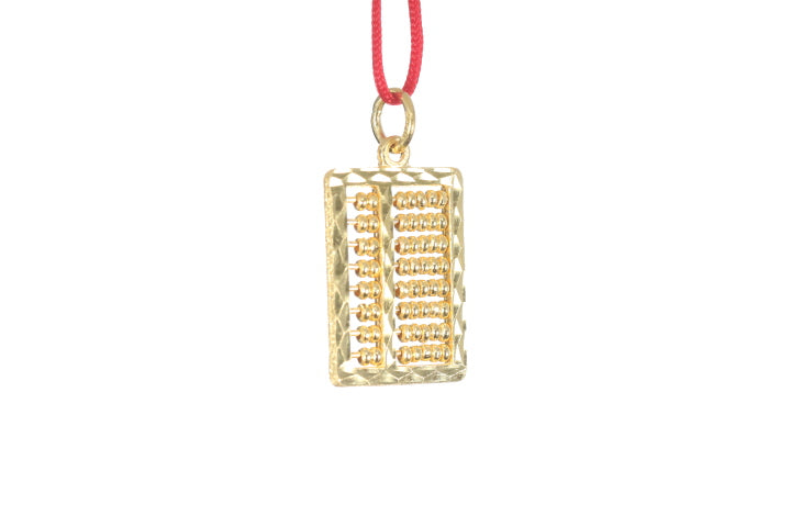 24K Gold Abacus Pendant
