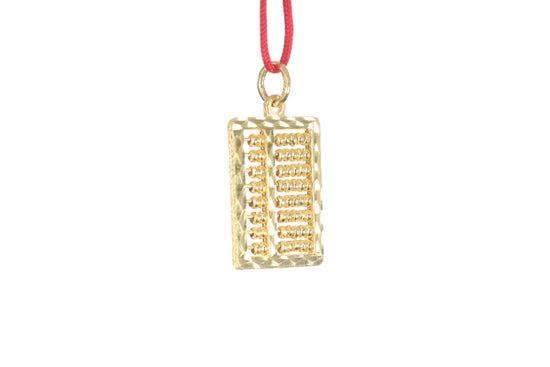 24K Gold Abacus Pendant