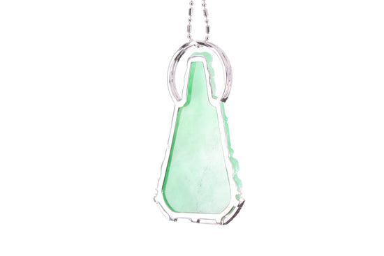 Jadeite Guan Yin White Gold