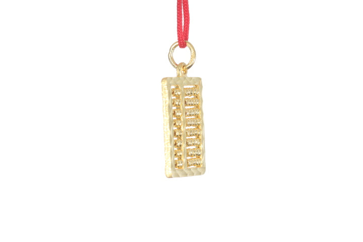 24K Gold Abacus Pendant