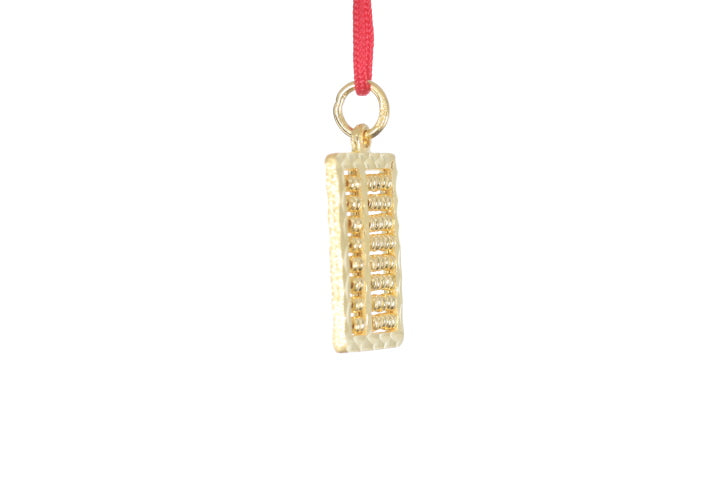 24K Gold Abacus Pendant