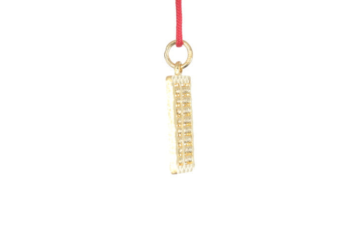 24K Gold Abacus Pendant