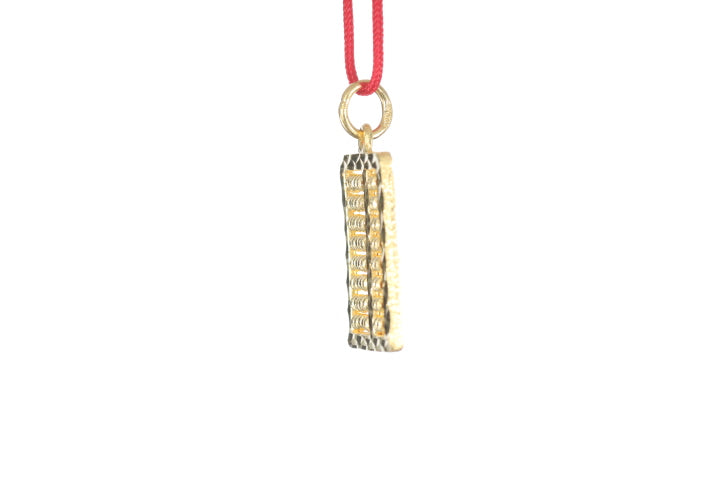 24K Gold Abacus Pendant