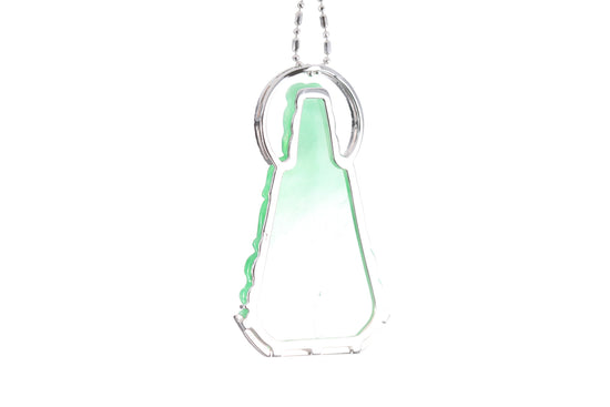 Jadeite Guan Yin White Gold