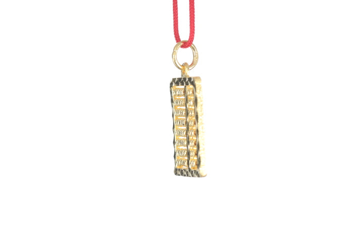 24K Gold Abacus Pendant