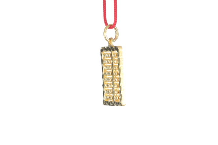 24K Gold Abacus Pendant