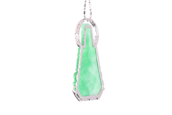 Jadeite Guan Yin White Gold