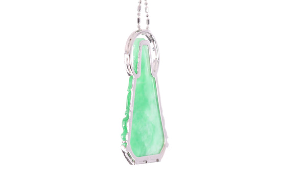 Jadeite Guan Yin White Gold