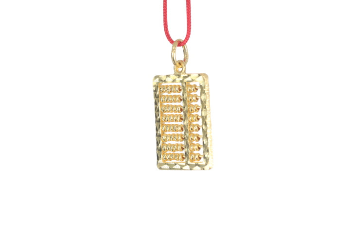 24K Gold Abacus Pendant
