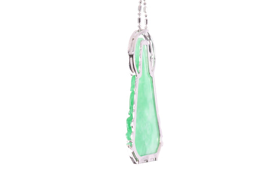 Jadeite Guan Yin White Gold