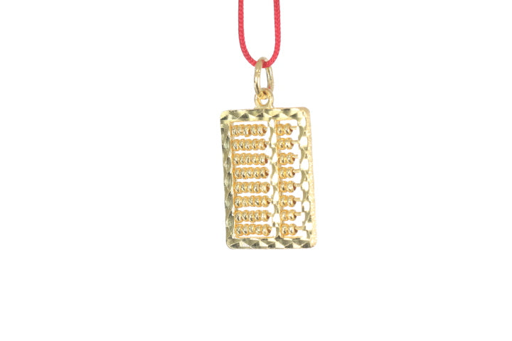 24K Gold Abacus Pendant