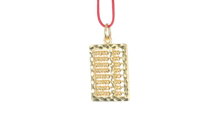 24K Gold Abacus Pendant