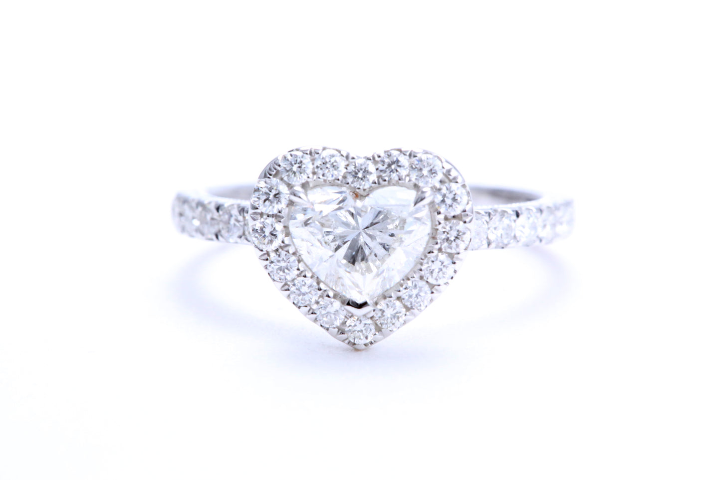 One Carat Heart Shaped Engagement Ring