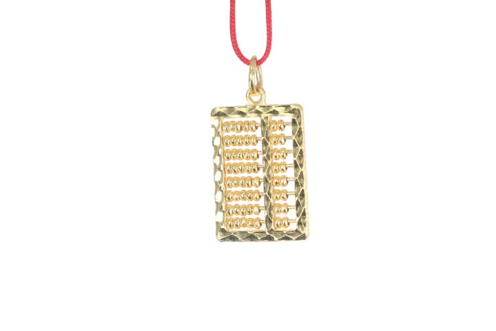 24K Gold Abacus Pendant