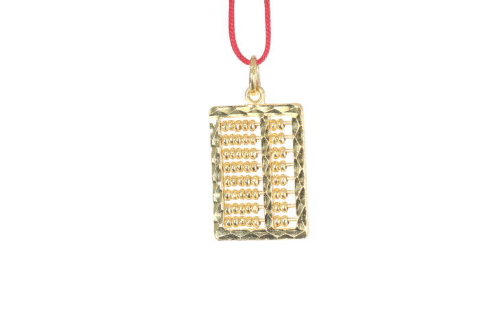 24K Gold Abacus Pendant