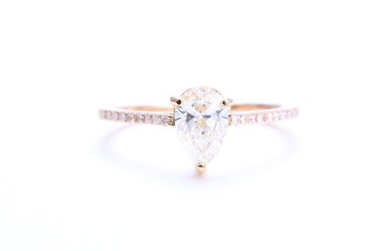 3/4 Carat Pear Shaped Engagement Ring