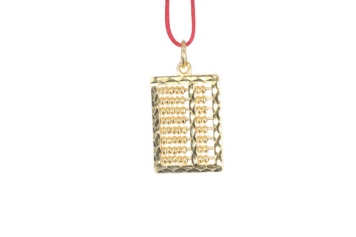 24K Gold Abacus Pendant