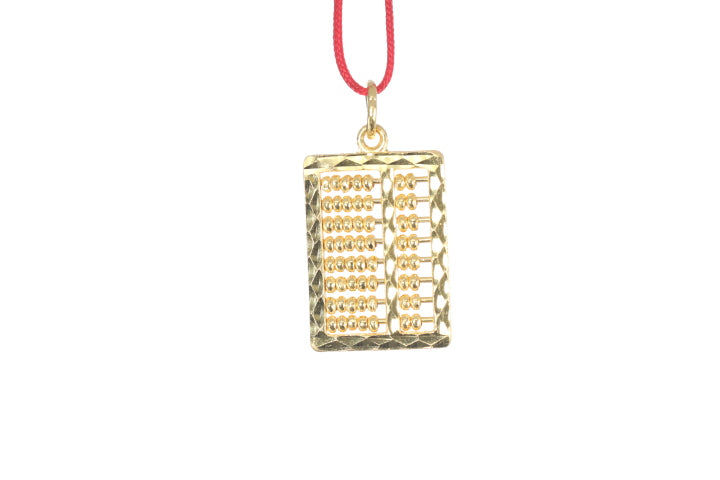24K Gold Abacus Pendant