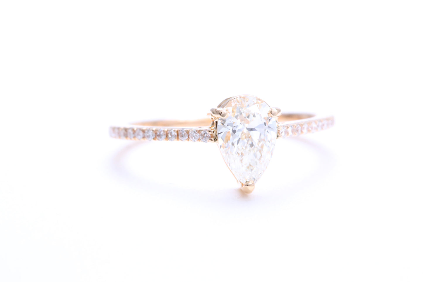 3/4 Carat Pear Shaped Engagement Ring