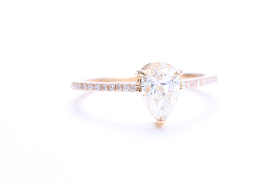 3/4 Carat Pear Shaped Engagement Ring