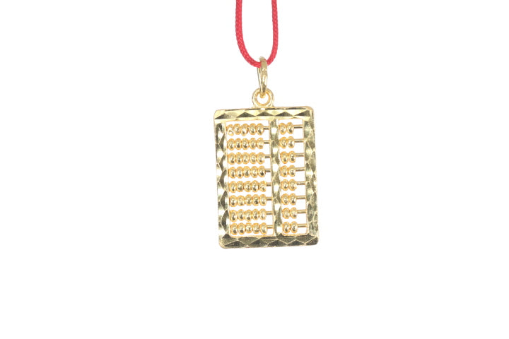 24K Gold Abacus Pendant