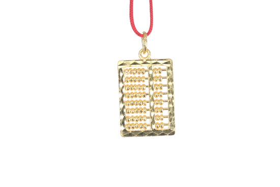 24K Gold Abacus Pendant