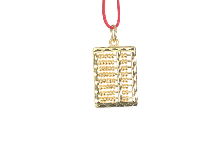 24K Gold Abacus Pendant