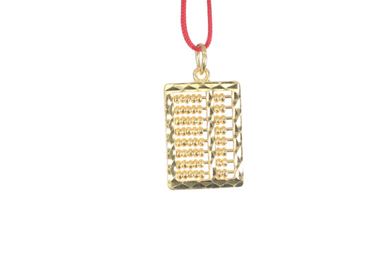 24K Gold Abacus Pendant