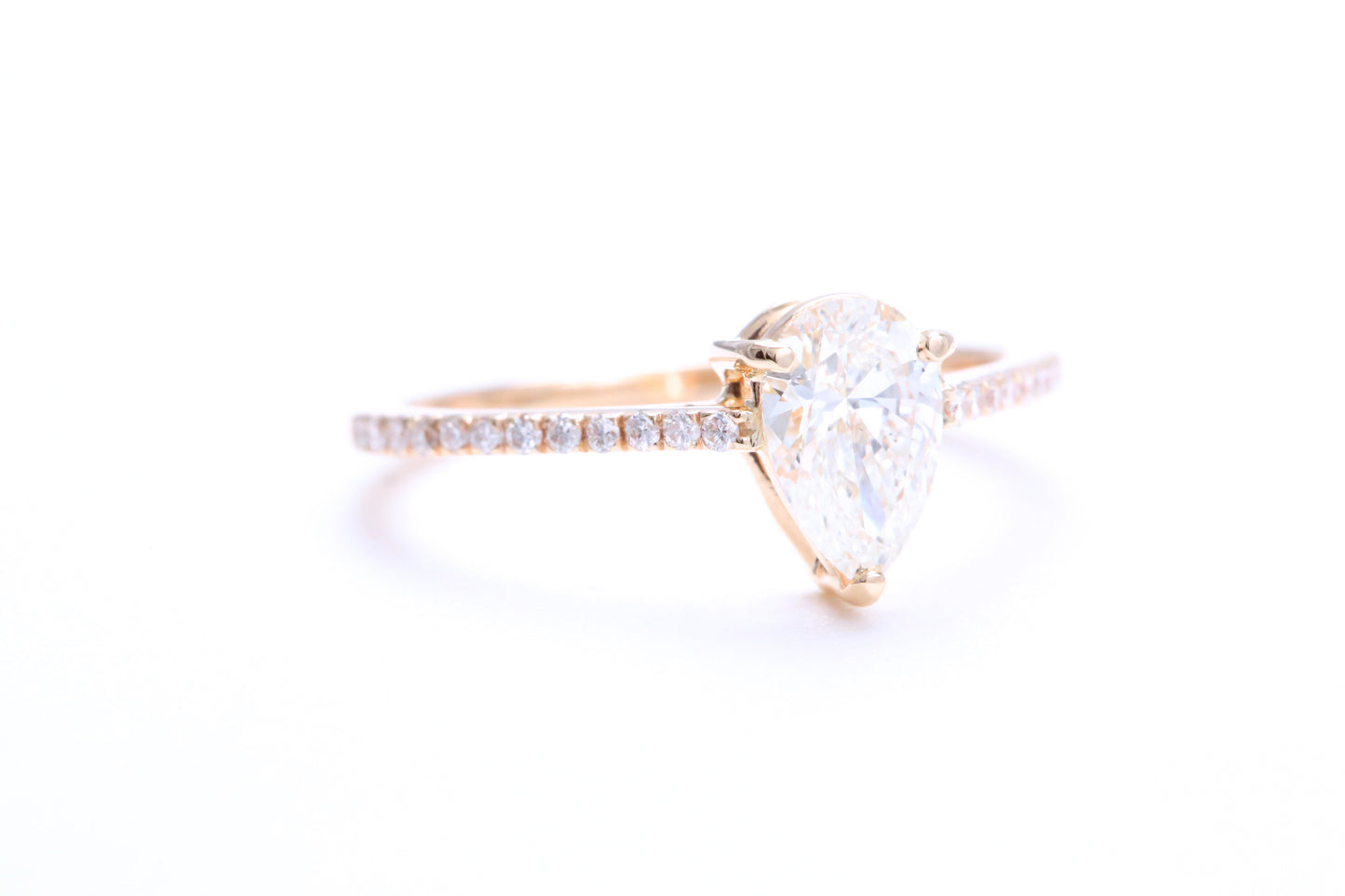 3/4 Carat Pear Shaped Engagement Ring