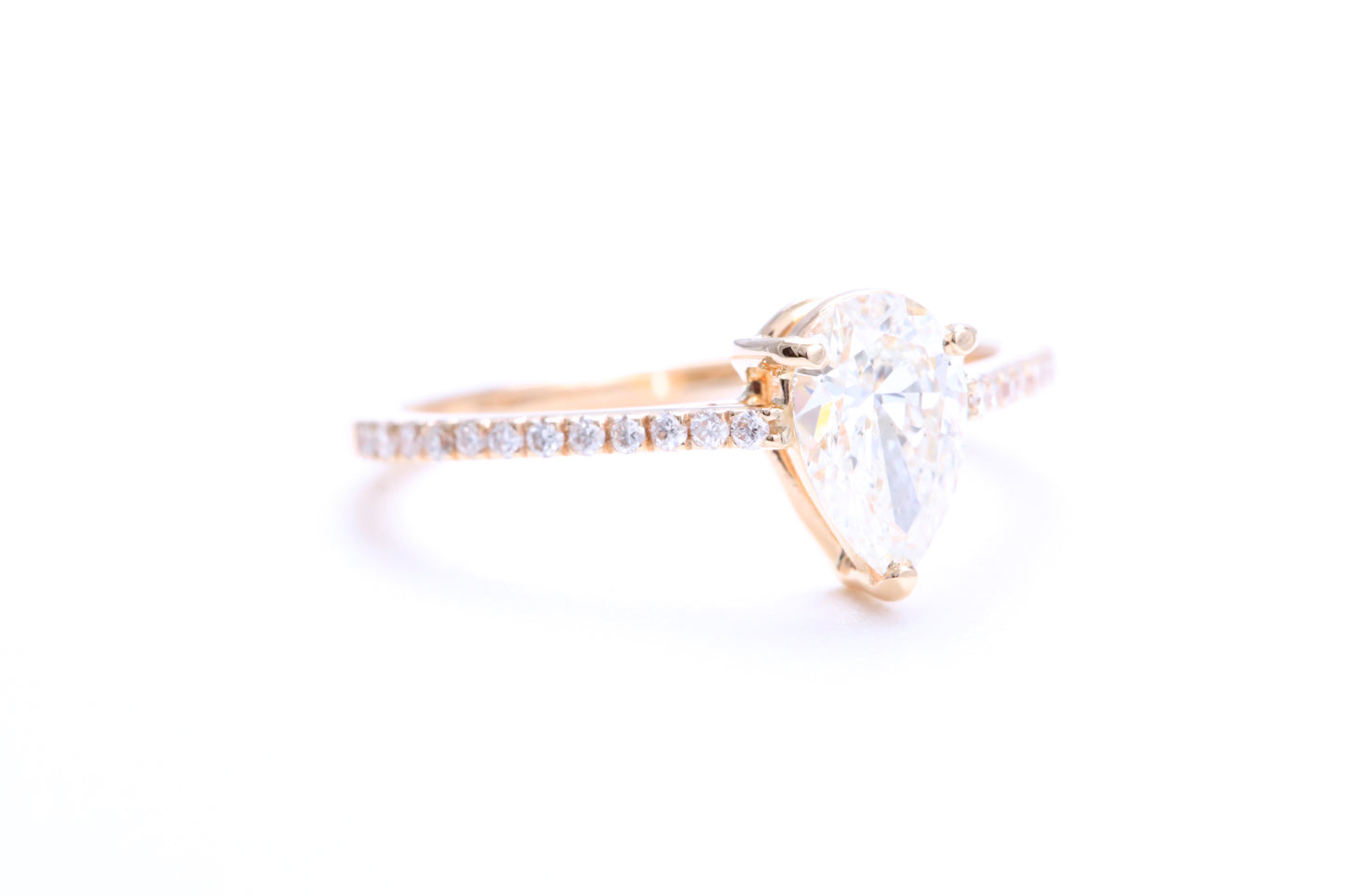 Load image into Gallery viewer, 3/4 Carat Pear Shaped Engagement Ring
