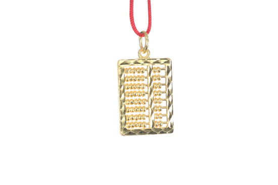 24K Gold Abacus Pendant
